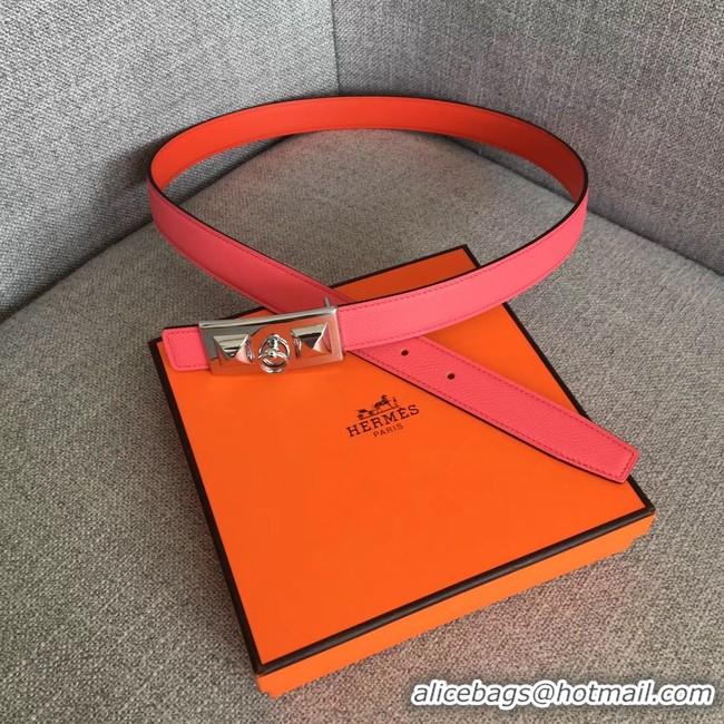 Good Quality Hermes Collier de Chien belt buckle & Reversible leather strap 24 mm H0521 pink