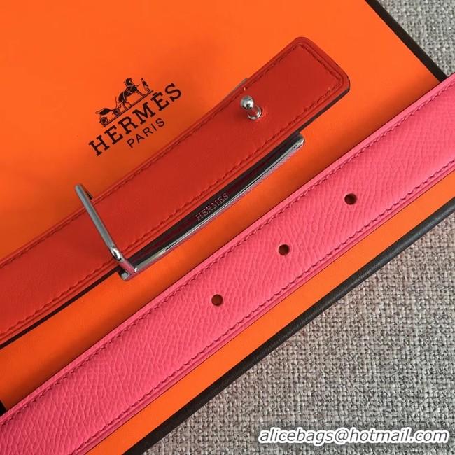 Good Quality Hermes Collier de Chien belt buckle & Reversible leather strap 24 mm H0521 pink