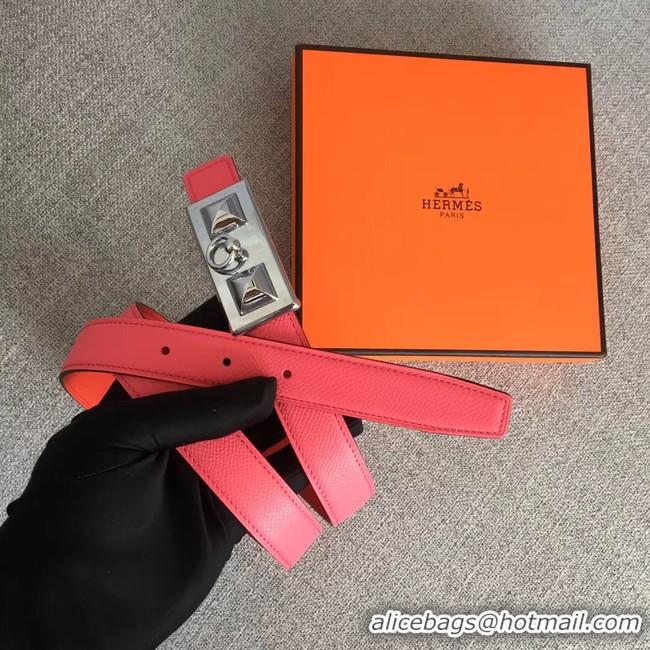 Good Quality Hermes Collier de Chien belt buckle & Reversible leather strap 24 mm H0521 pink