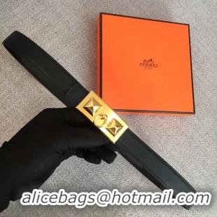 Most Popular Hermes Collier de Chien belt buckle & Reversible leather strap 24 mm H0521 black