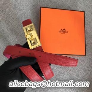 Best Price Hermes Collier de Chien belt buckle & Reversible leather strap 24 mm H0521 red