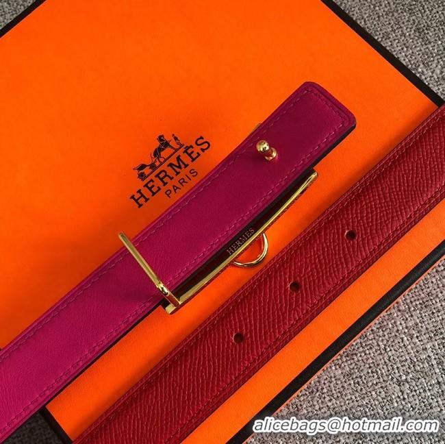 Best Price Hermes Collier de Chien belt buckle & Reversible leather strap 24 mm H0521 red