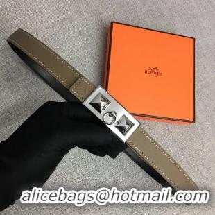 Super Quality Hermes Collier de Chien belt buckle & Reversible leather strap 24 mm H0521 grey