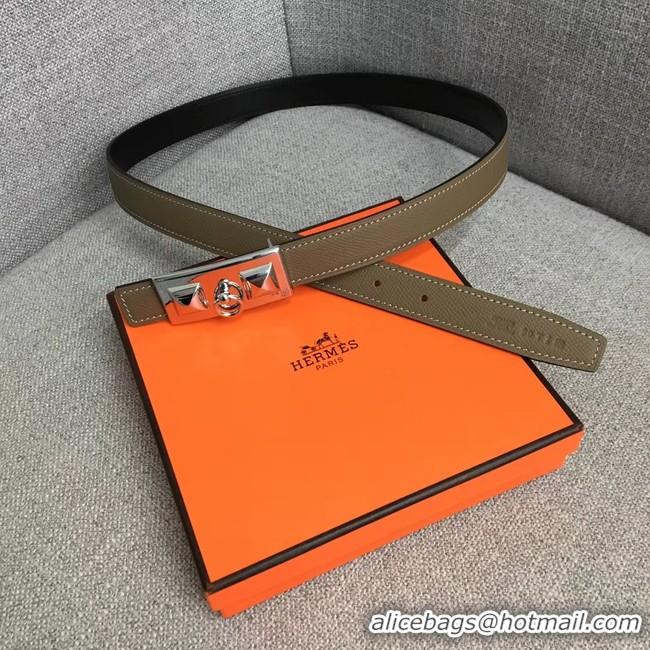 Super Quality Hermes Collier de Chien belt buckle & Reversible leather strap 24 mm H0521 grey