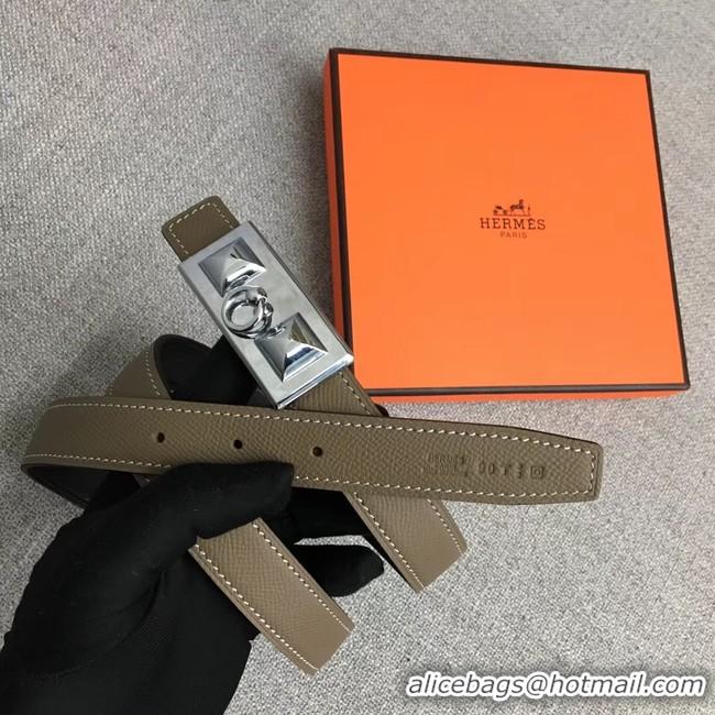 Super Quality Hermes Collier de Chien belt buckle & Reversible leather strap 24 mm H0521 grey