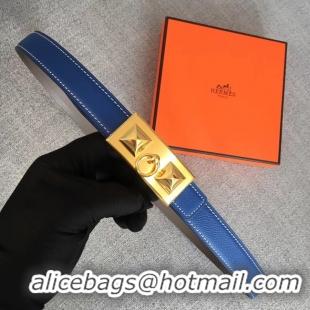 Best Product Hermes Collier de Chien belt buckle & Reversible leather strap 24 mm H0521 blue