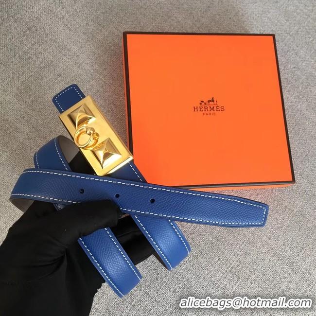 Best Product Hermes Collier de Chien belt buckle & Reversible leather strap 24 mm H0521 blue