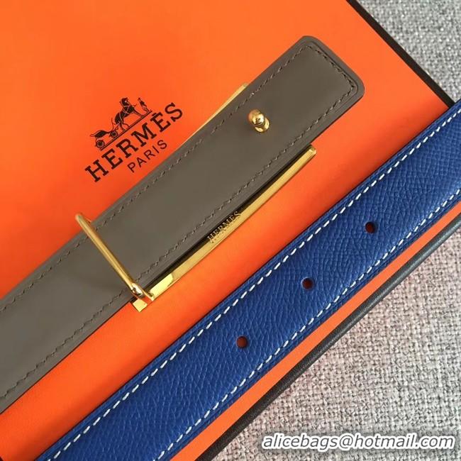 Best Product Hermes Collier de Chien belt buckle & Reversible leather strap 24 mm H0521 blue