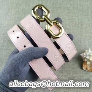 Low Price Louis Vuitton 30mm Patent Leather Belt M4226 Pink