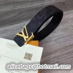 Sumptuous Louis Vuitton SPREME 40mm Black Belt M5899 Gold