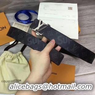 Low Cost Louis Vuitton SPREME 40mm Black Belt M5899 Silver