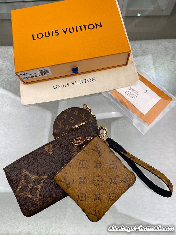 Top Grade Louis Vuitton Monogram Canvas Trio Pouch M68756