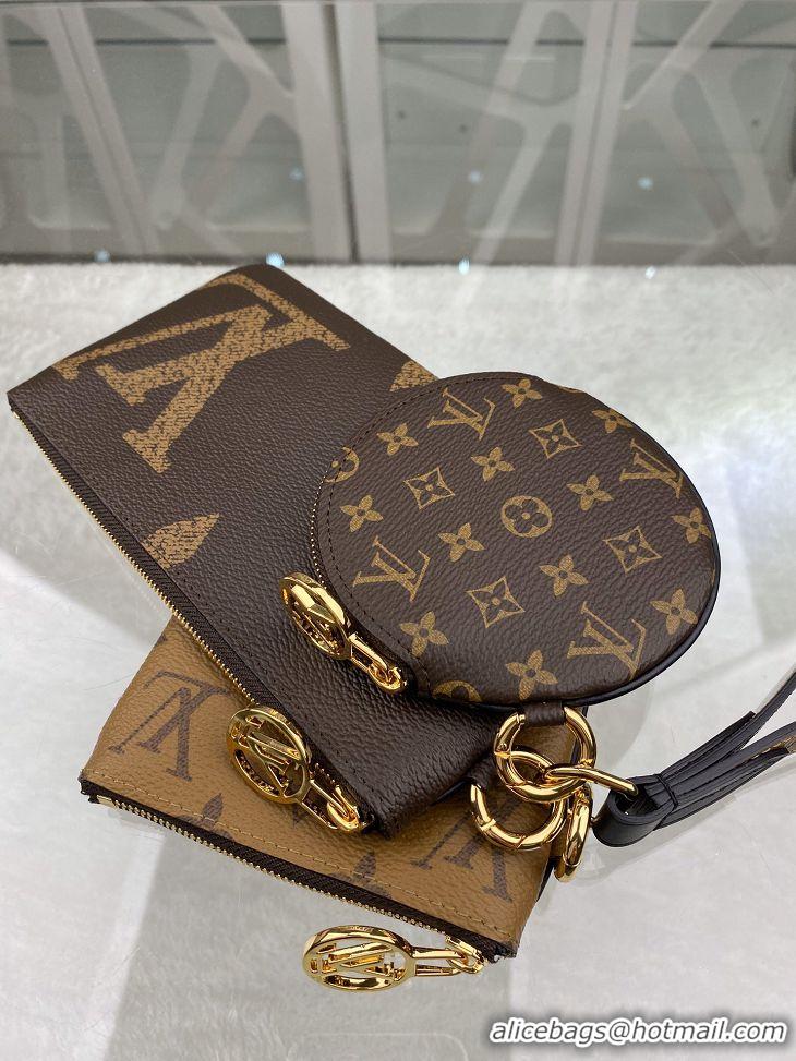 Top Grade Louis Vuitton Monogram Canvas Trio Pouch M68756