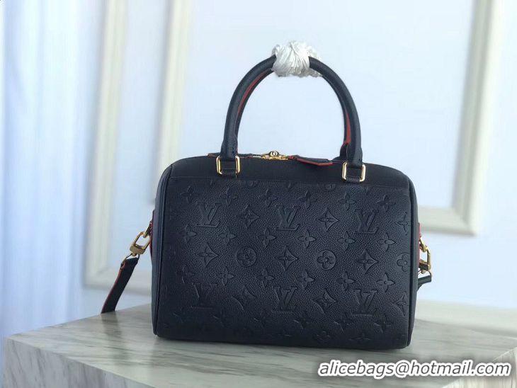 Discount Design Louis vuitton original leather SPEEDY 25 Monogram Empreinte M43501 dark blue