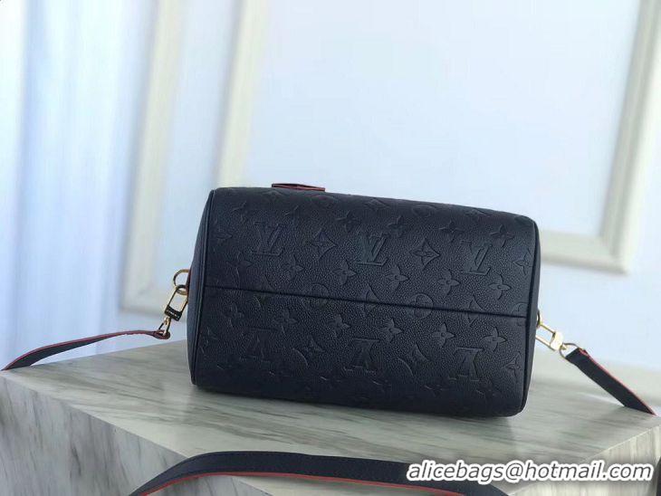 Discount Design Louis vuitton original leather SPEEDY 25 Monogram Empreinte M43501 dark blue