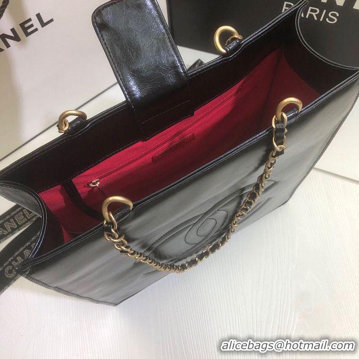 Best Price Chanel Original Leather Tote Shopping Bag AS1942 Black