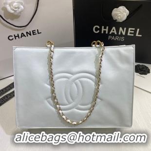 Top Design Chanel Original Leather Tote Shopping Bag AS1943 White