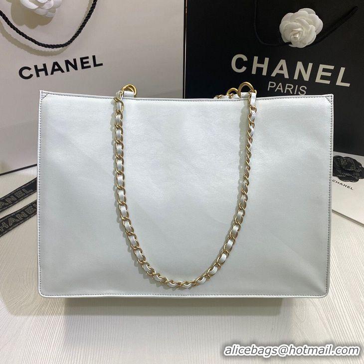 Top Design Chanel Original Leather Tote Shopping Bag AS1943 White