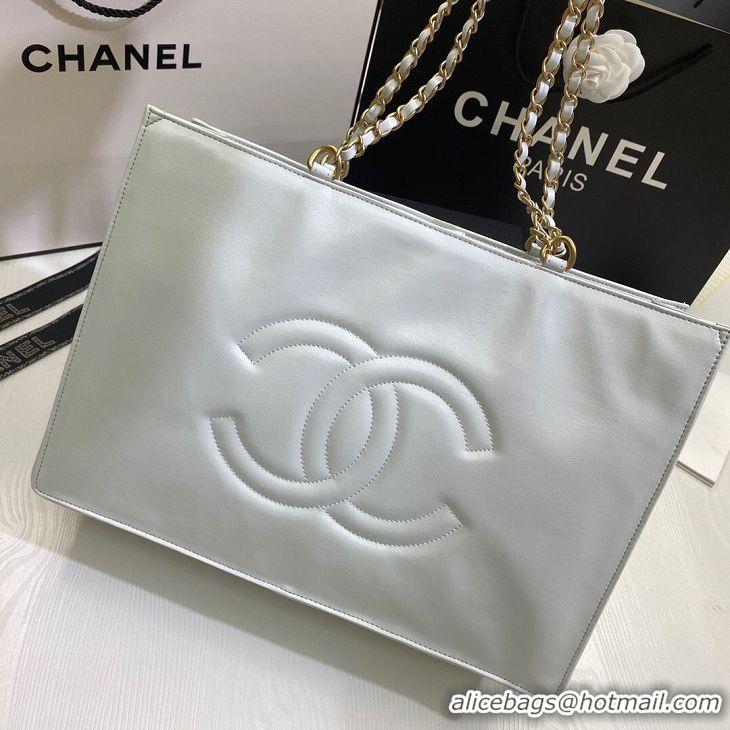 Top Design Chanel Original Leather Tote Shopping Bag AS1943 White