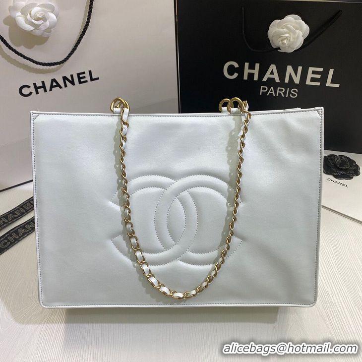 Top Design Chanel Original Leather Tote Shopping Bag AS1943 White