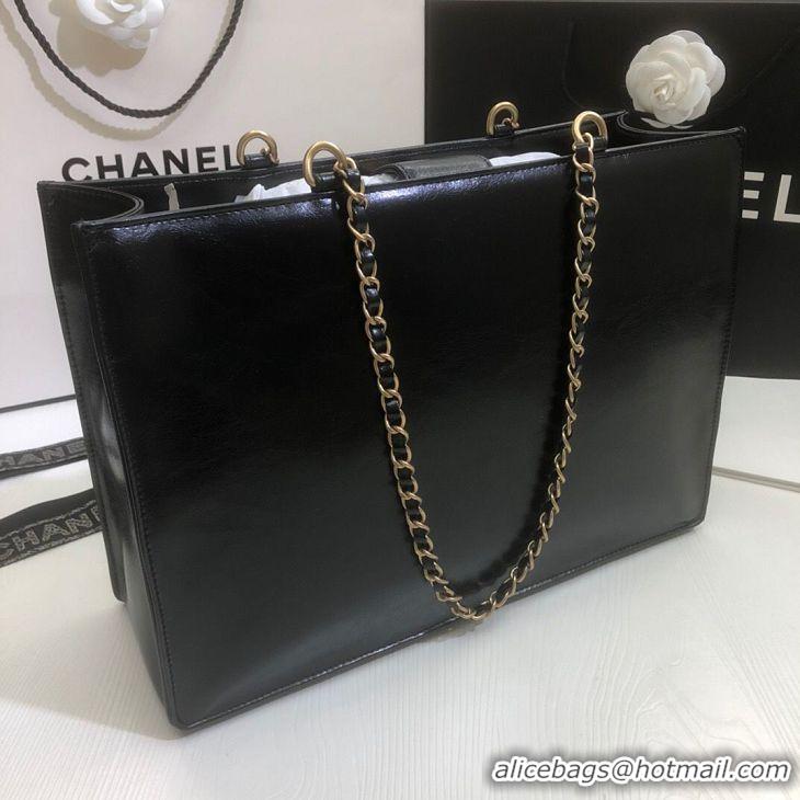 Unique Style Chanel Original Leather Tote Shopping Bag AS1943 Black