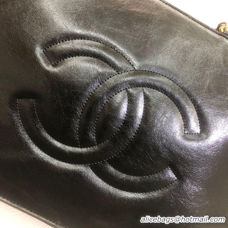 Unique Style Chanel Original Leather Tote Shopping Bag AS1943 Black