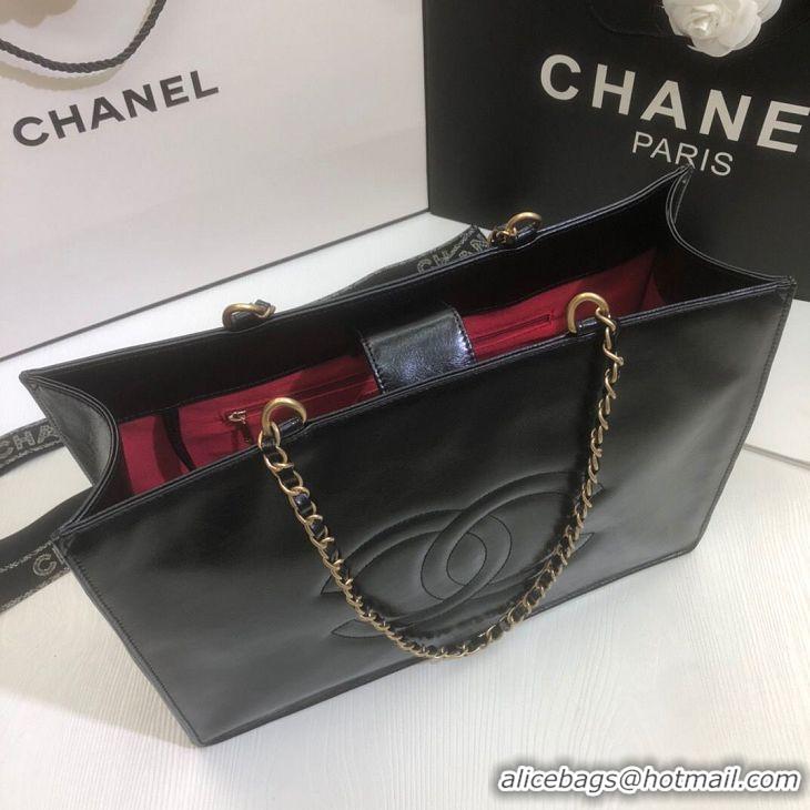 Unique Style Chanel Original Leather Tote Shopping Bag AS1943 Black