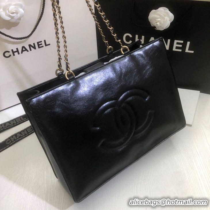 Unique Style Chanel Original Leather Tote Shopping Bag AS1943 Black