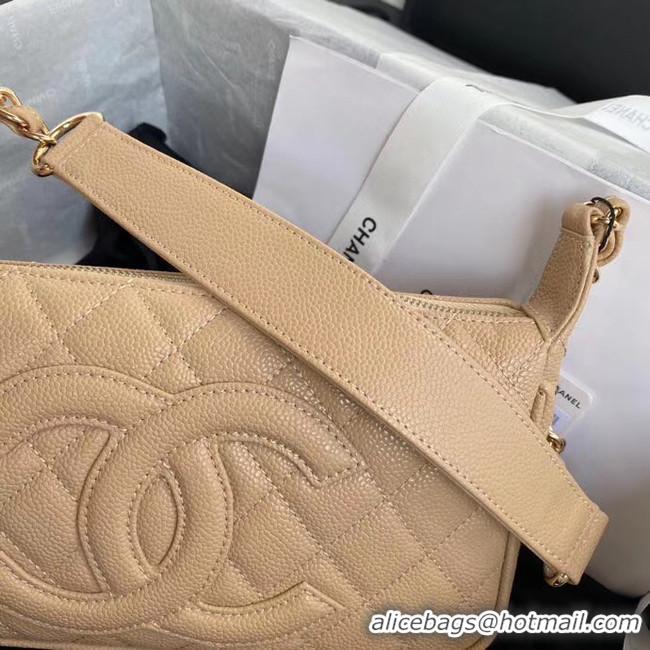 Famous Brand Chanel Original Caviar Leather Classic Bag 36988 Beige