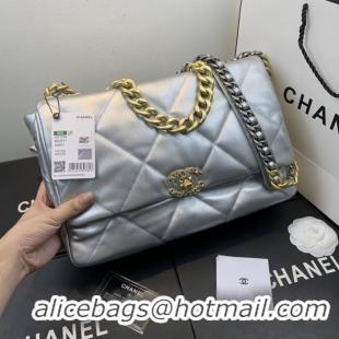 Luxury Cheap Chanel 19 flap bag AS1161 silver