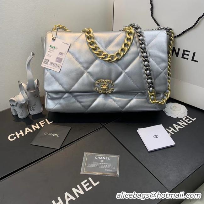 Luxury Cheap Chanel 19 flap bag AS1161 silver