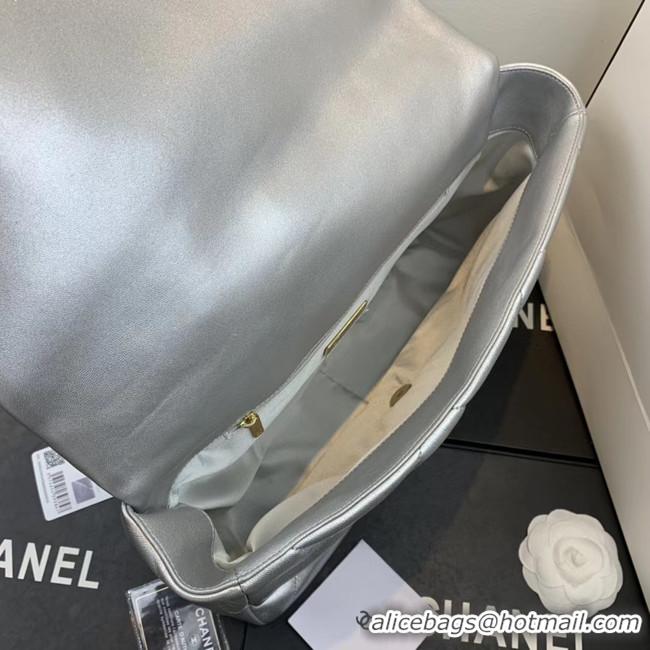 Luxury Cheap Chanel 19 flap bag AS1161 silver