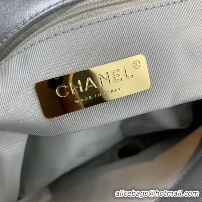 Luxury Cheap Chanel 19 flap bag AS1161 silver