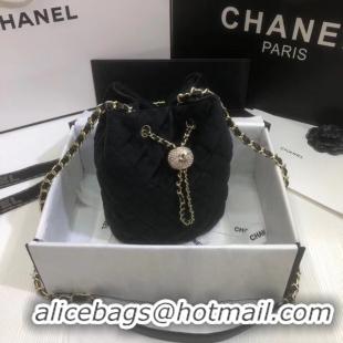 Popular Style Chanel velvet Drawstring bag AS1894 black