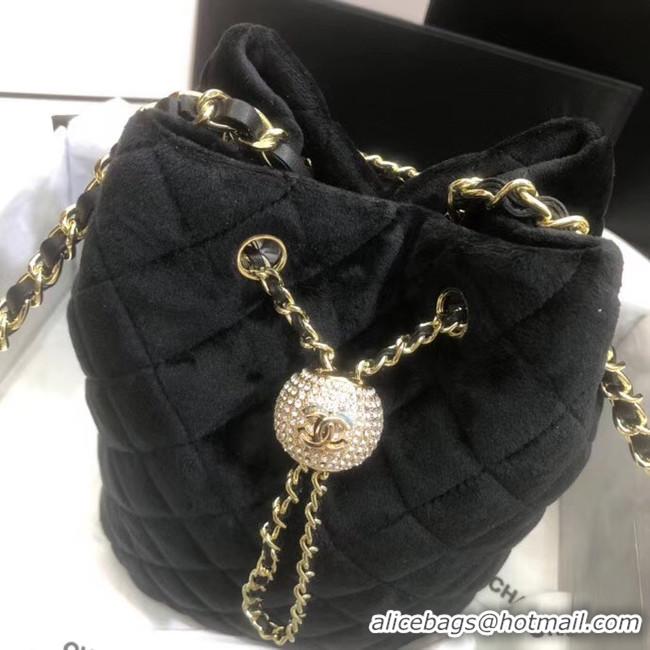 Popular Style Chanel velvet Drawstring bag AS1894 black