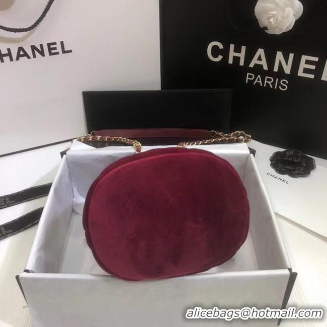 Top Design Chanel velvet Drawstring bag AS1894 Burgundy