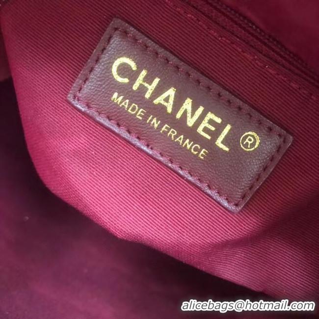 Top Design Chanel velvet Drawstring bag AS1894 Burgundy