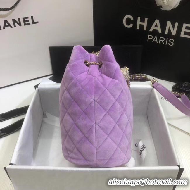 Popular Style Chanel velvet Drawstring bag AS1894 Lavender