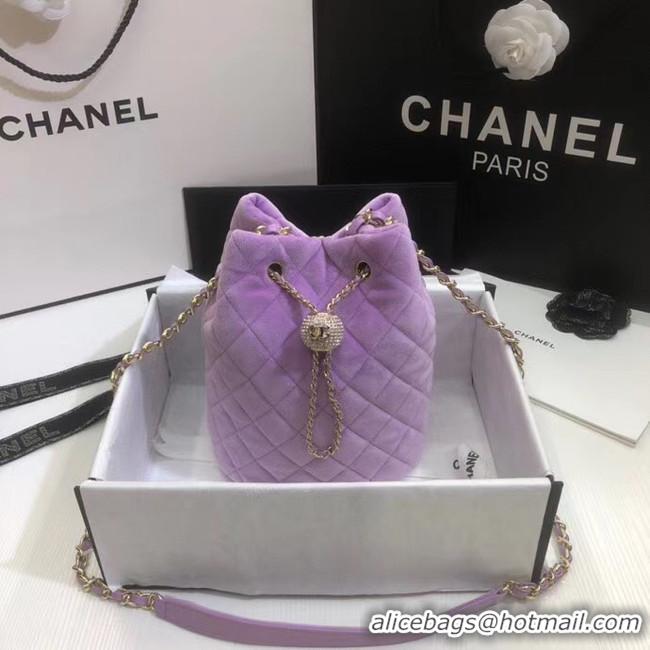 Popular Style Chanel velvet Drawstring bag AS1894 Lavender