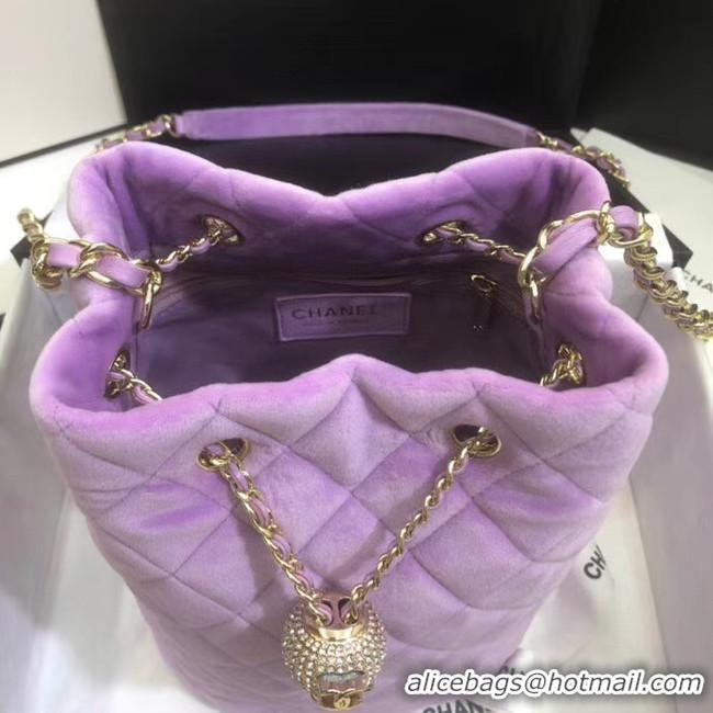 Popular Style Chanel velvet Drawstring bag AS1894 Lavender