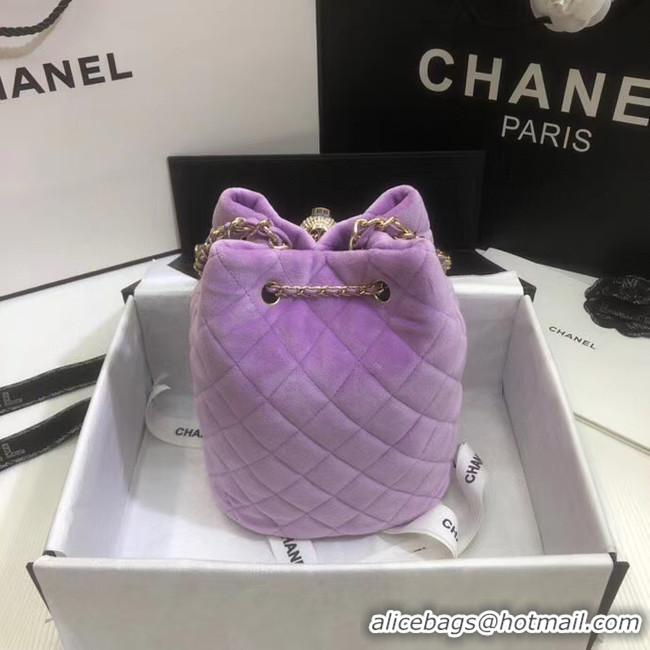 Popular Style Chanel velvet Drawstring bag AS1894 Lavender