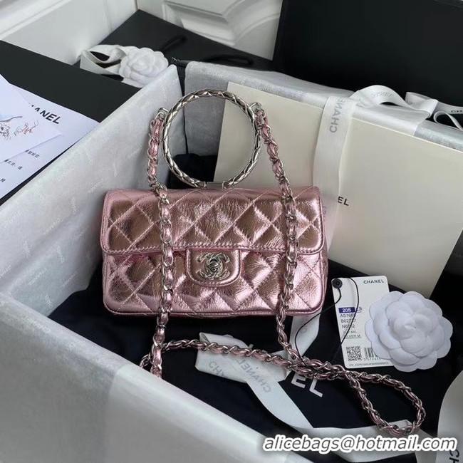 Cheapest Chanel Flap Original Lambskin Leather Shoulder Bag AS1665 silver pink