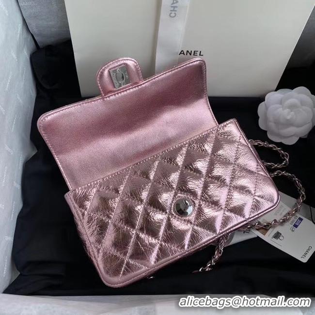 Cheapest Chanel Flap Original Lambskin Leather Shoulder Bag AS1665 silver pink