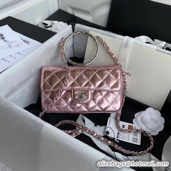 Cheapest Chanel Flap Original Lambskin Leather Shoulder Bag AS1665 silver pink