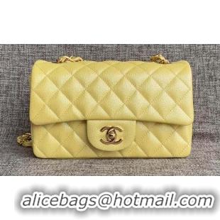 Best Price Chanel Original Lather Flap Bag AS1792 Lemon & Gold-Tone Metal