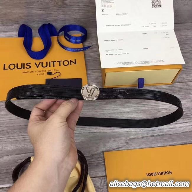 Luxury Classic Louis Vuitton CIRCLE 20MM REVERSIBLE BELT M0054U black