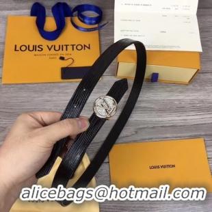 Luxury Classic Louis Vuitton CIRCLE 20MM REVERSIBLE BELT M0053UB black