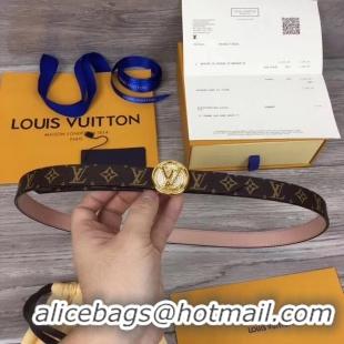 Luxury Louis Vuitton CIRCLE 20MM REVERSIBLE BELT M0053UA pink