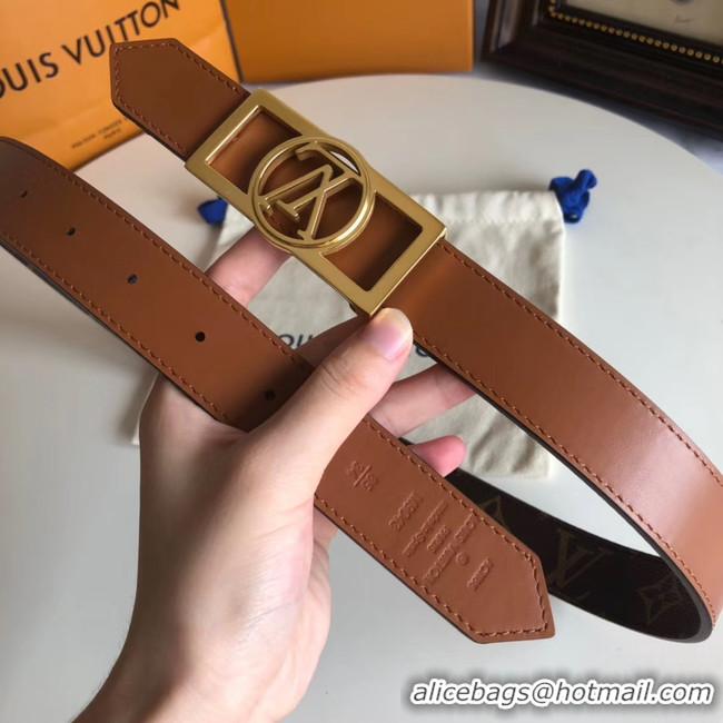 Practical Louis Vuitton Leather Belt M0196W 30MM