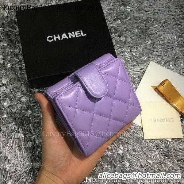 New Fashion Chanel mini Tri-Fold Wallet Sheepskin Leather A48980